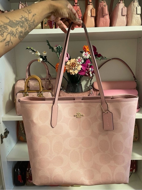 Coach Handbags - Coach powder Pink Signature Tote Bag